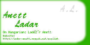 anett ladar business card